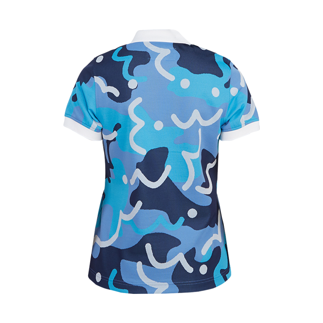 (W) 혼가먼트 롤 오버 카모플라주 폴로 티셔츠 블루((W) Horn Garment Roll Over Camouflage Polo T-Shirt Blue) - 2