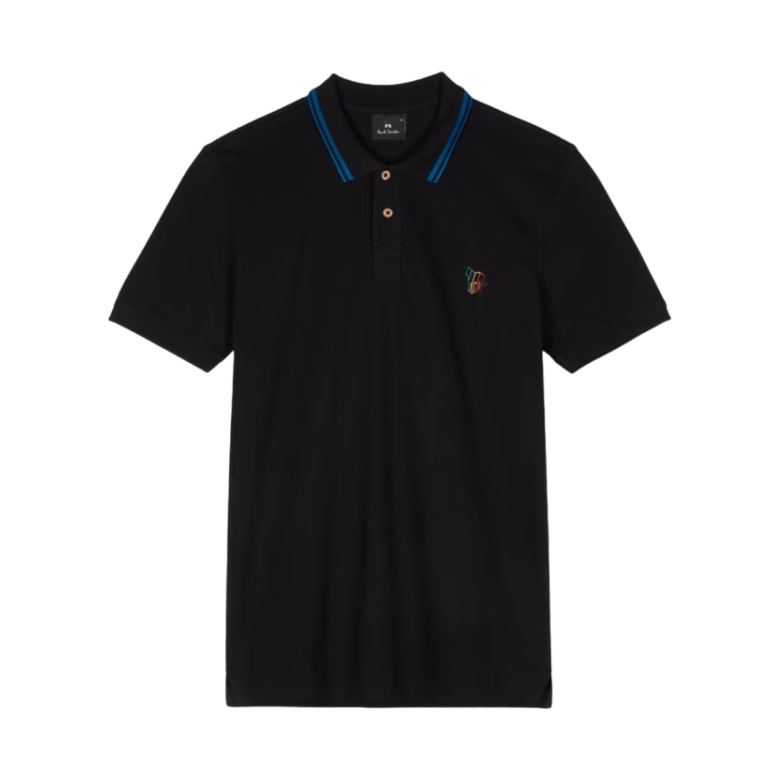 폴 스미스 스트레치 코튼 브로드 스트라이프 지브라 폴로 셔츠 블랙(Paul Smith Stretch Cotton Broad Stripe Zebra Polo Shirt Black)