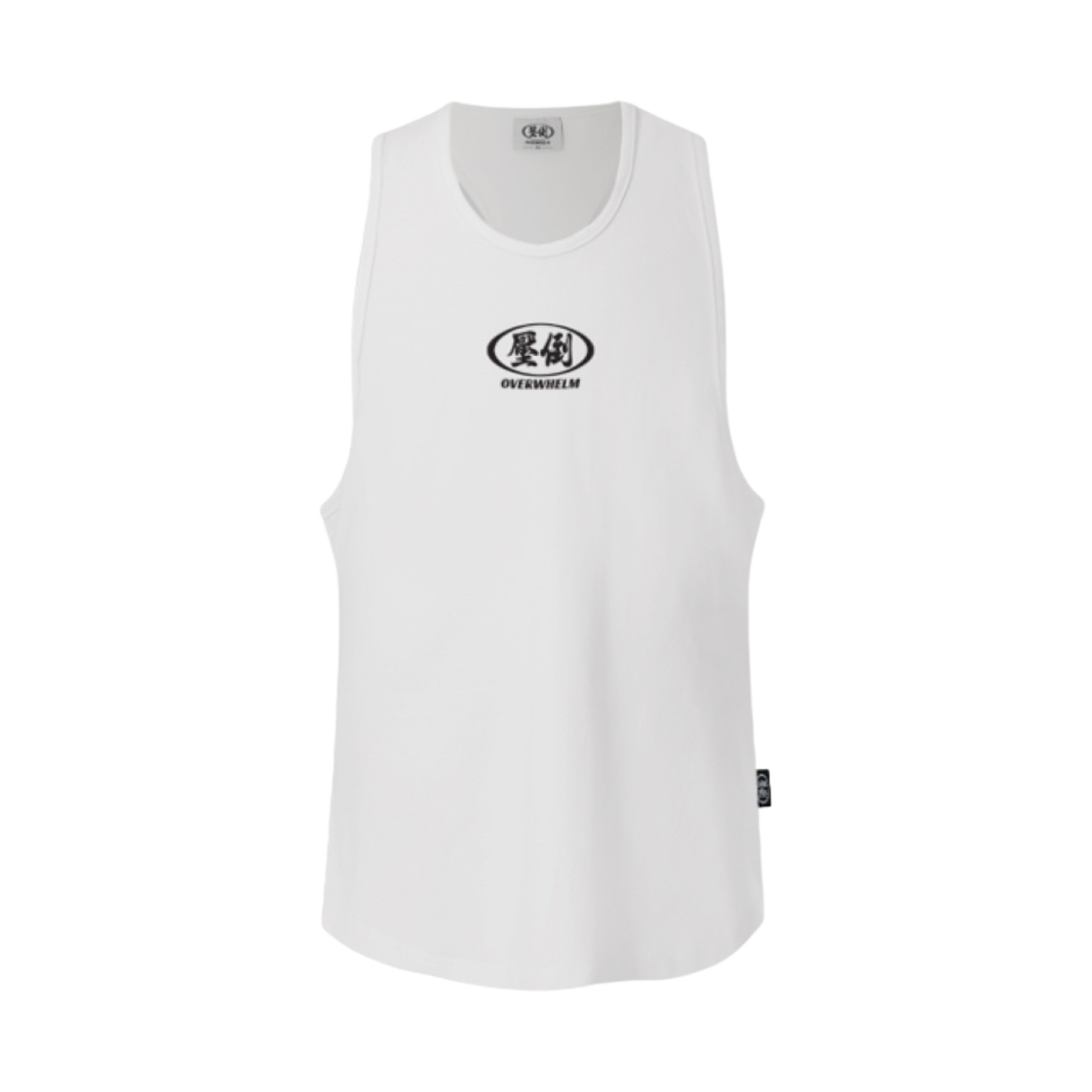 - Overwhelm Chestcut Main Circle Small Logo Sleeveless White