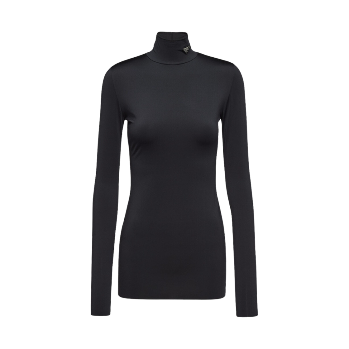 (W) 프라다 저지 터틀넥 탑 블랙