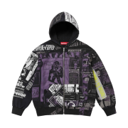 Supreme Collage Zip Up Hooded Sweatshirt Black - 24SS