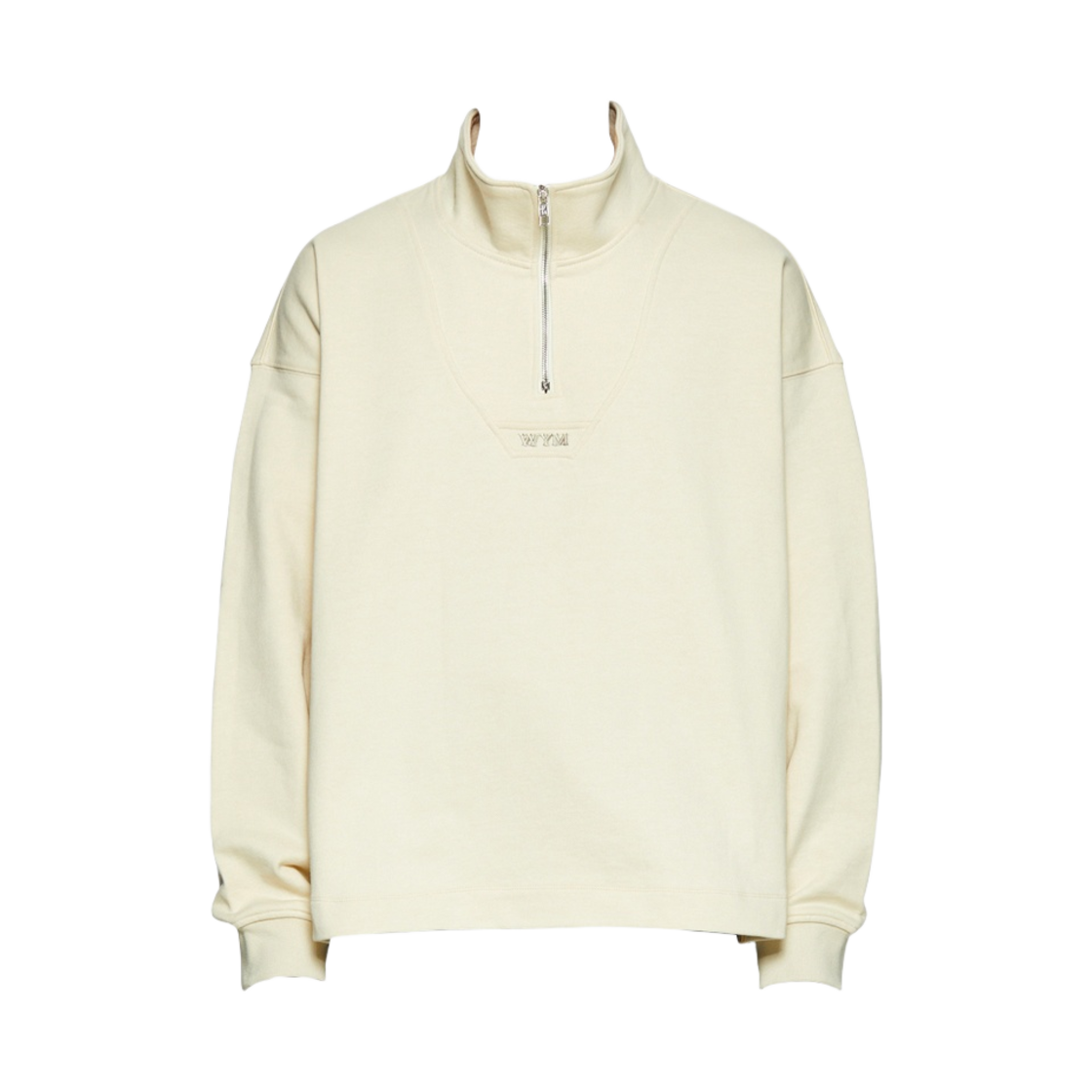 W231TS30718I Wooyoungmi Half Zip-Up T-Shirt Ivory - 23SS