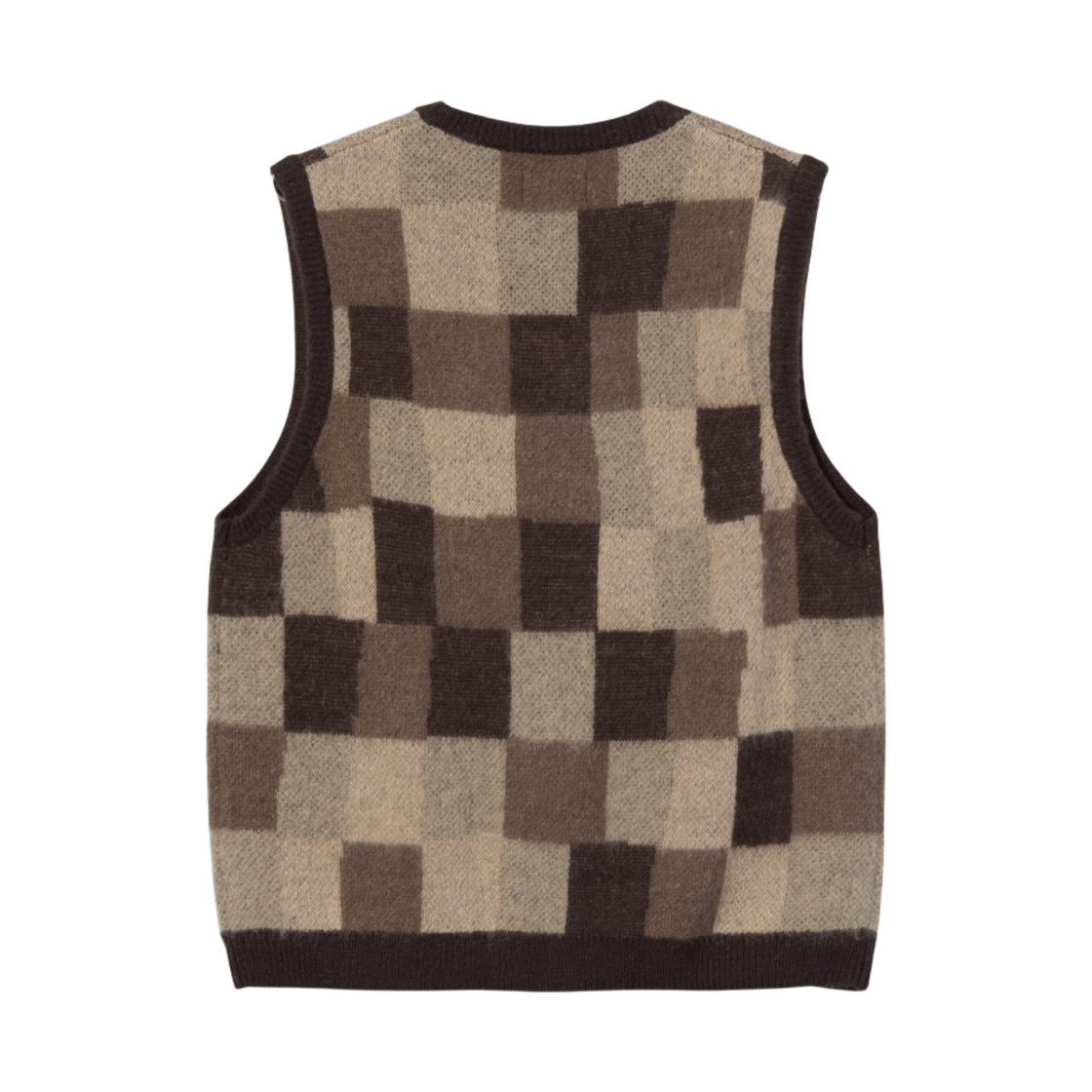 스투시 워블리 체크 스웨터 베스트 브라운(Stussy Wobbly Check Sweater Vest Brown) - 2