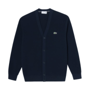 Lacoste V-Neck Cardigan Navy Blue