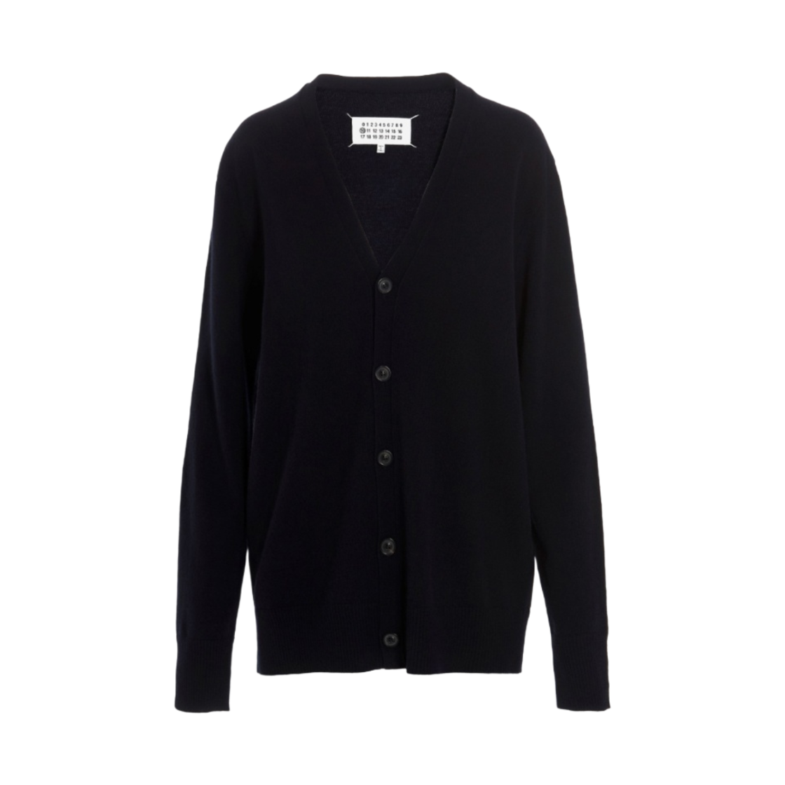 메종 마르지엘라 브이넥 가디건 다크 블루(Maison Margiela V-Neck Cardigan Dark Blue)
