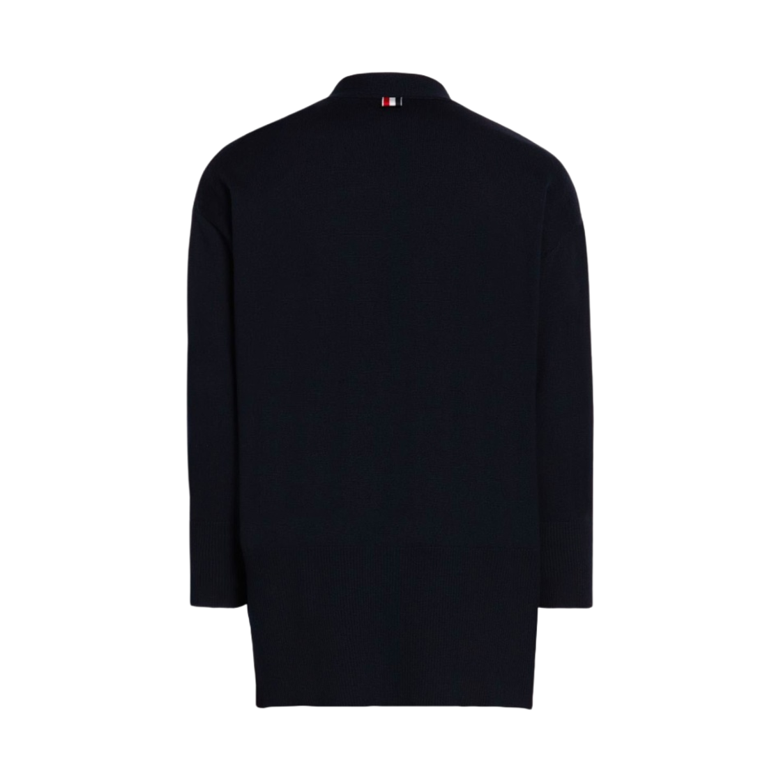 톰브라운 파인 메리노 울 저지 스티치 사선 오버사이즈 브이넥 가디건 네이비(Thom Browne Fine Merino Wool Jersey Stitch 4-Bar Oversized V-Neck Cardigan Navy) - 2