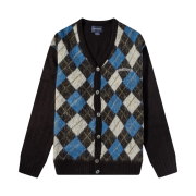 Thisisneverthat Argyle Cardigan Black