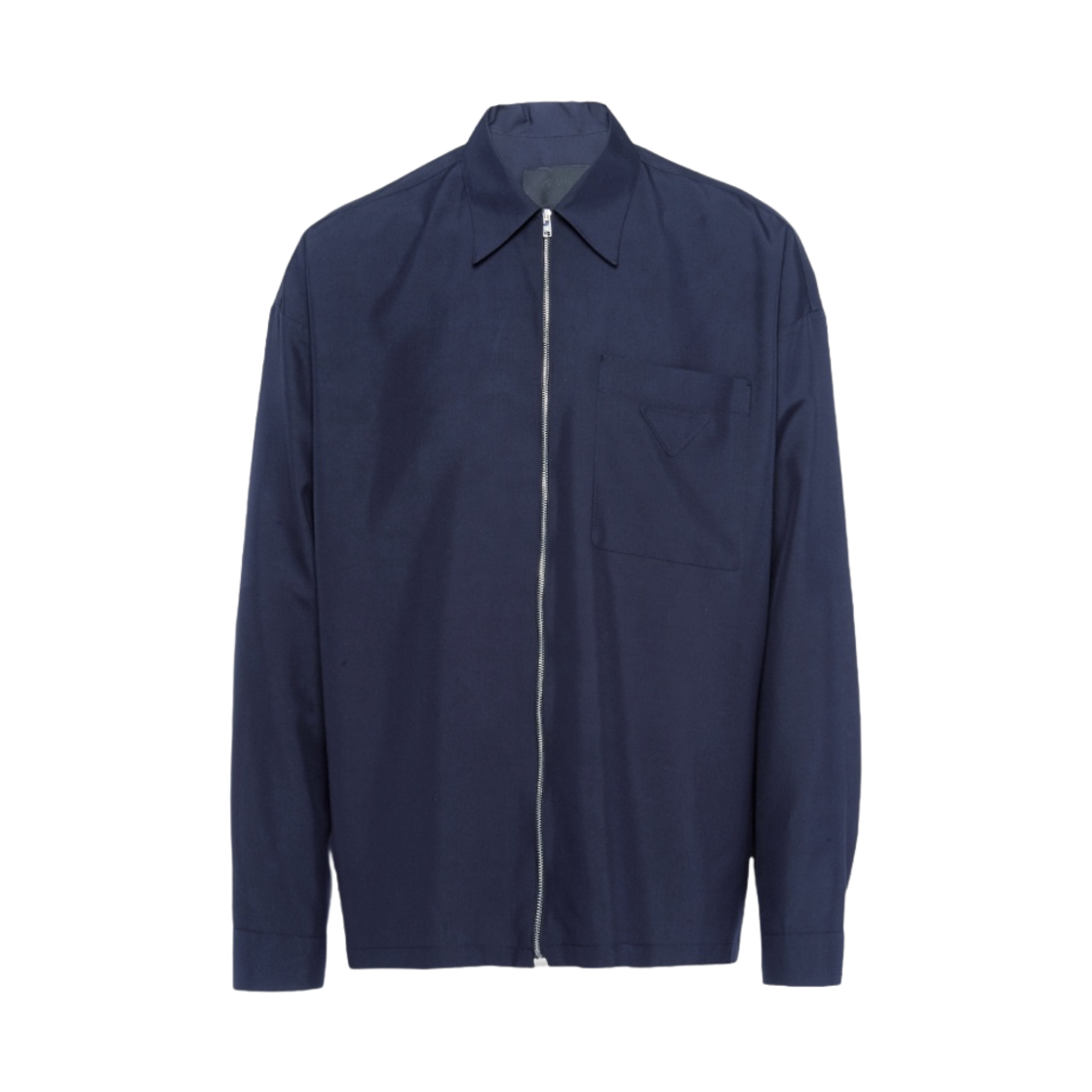 프라다 실크 셔츠 지퍼 네이비(Prada Silk Shirt Zipper Navy) - 1