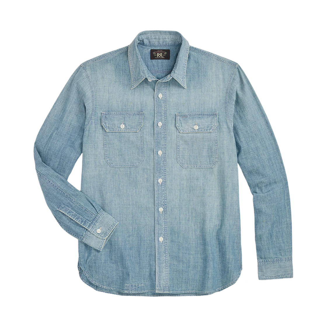더블알엘 인디고 샴브레이 워크 셔츠 미디움 워시(Double RL Indigo Chambray Work Shirt Medium Wash) - 1