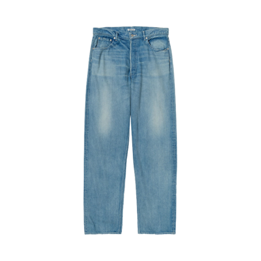 A25SP03DE Auralee Selvedge Faded Light Denim Wide Pants Light Indigo