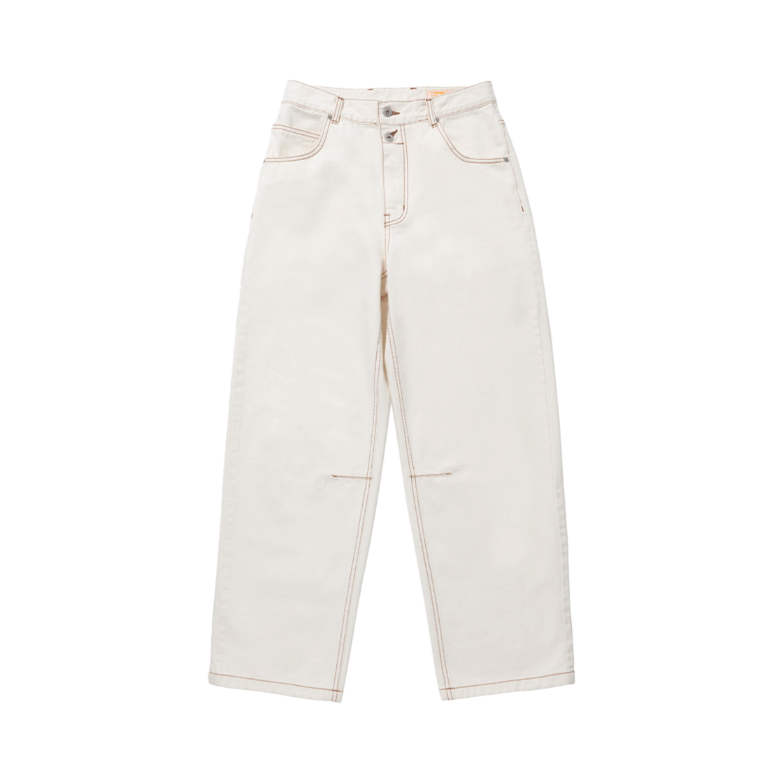 HS51PT001IV Hello Sunrise Washed Two Button Denim Pants Ivory