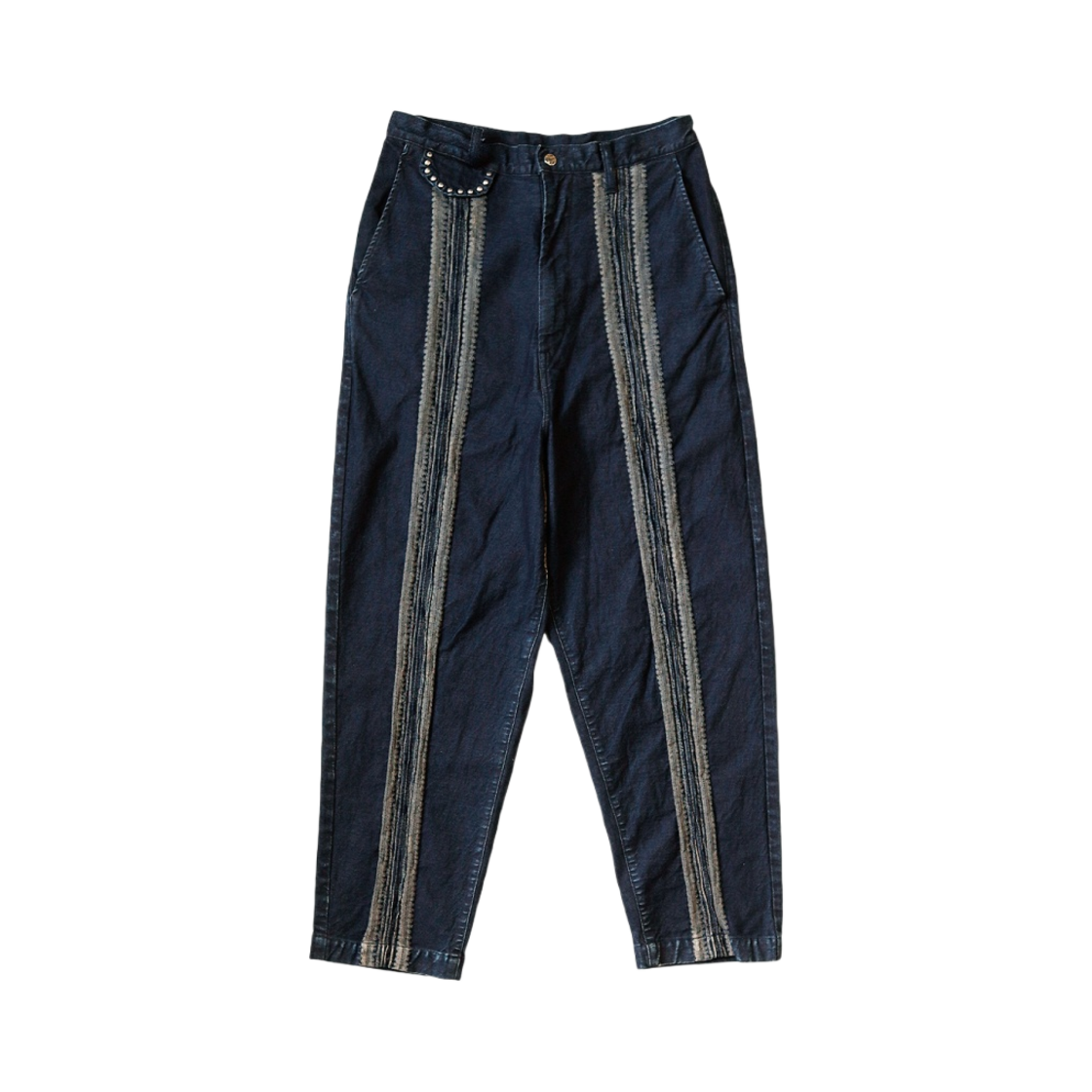 K2403LP069 Kapital 12 oz. Yagasuri Jacquard Denim Neem Pants Indigo