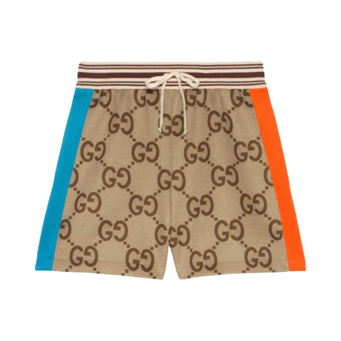 (W) 구찌 테수토 점보 GG 쇼츠 베이지 에보니((W) Gucci Shorts in Tessuto Jumbo GG Beige Ebony)