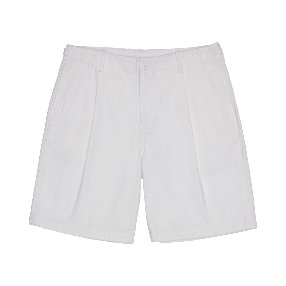 FB2SP1251MWH Fielders Basic Standard Fit One-Tuck Shorts White