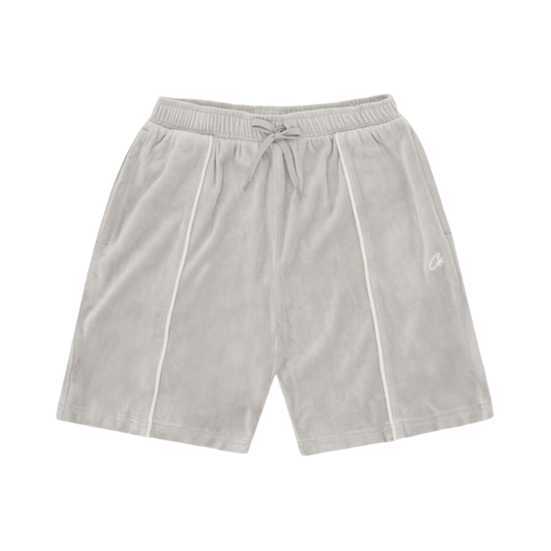 코르테이즈 VVS 업타운 벨루어 쇼츠 그레이(Corteiz VVS Uptown Velour Shorts Grey)