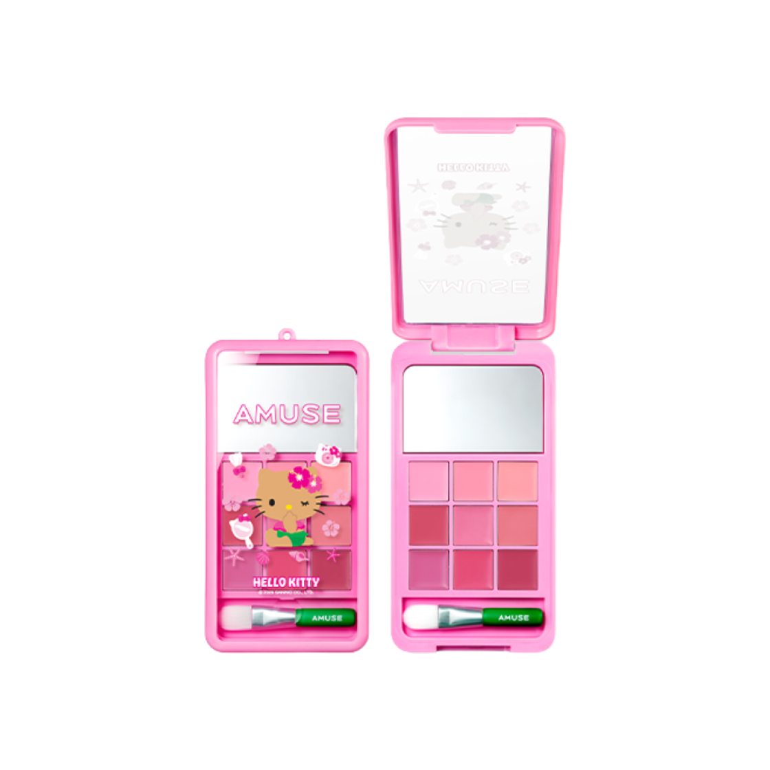 어뮤즈 x 헬로 키티 립 앤 치크 팔레트 폰 02 베리 피츠(Amuse x Hello Kitty Lip & Cheek Palette Phone 02 Berry Fizz)