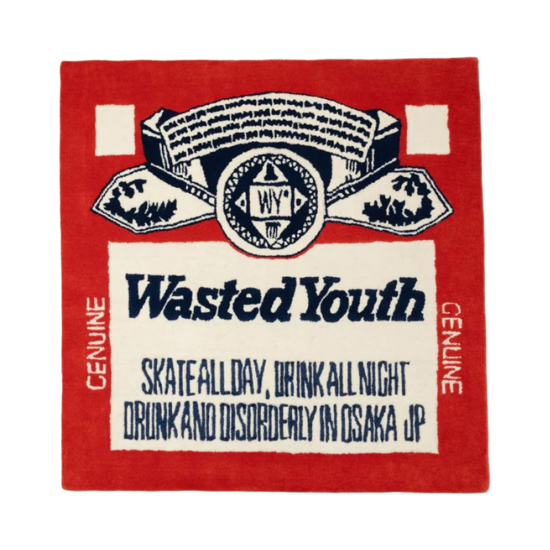 베르디 웨이스티드 유스 버드와이저 러그 레드(Verdy Wasted Youth Budweiser Rug Red)