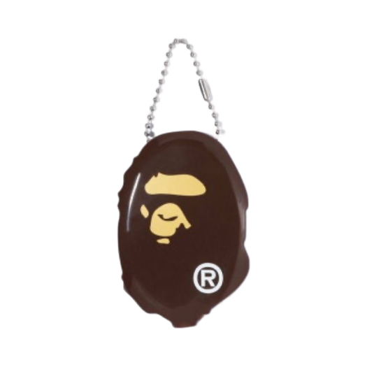 - BAPE Ape Head Coin Case M Brown