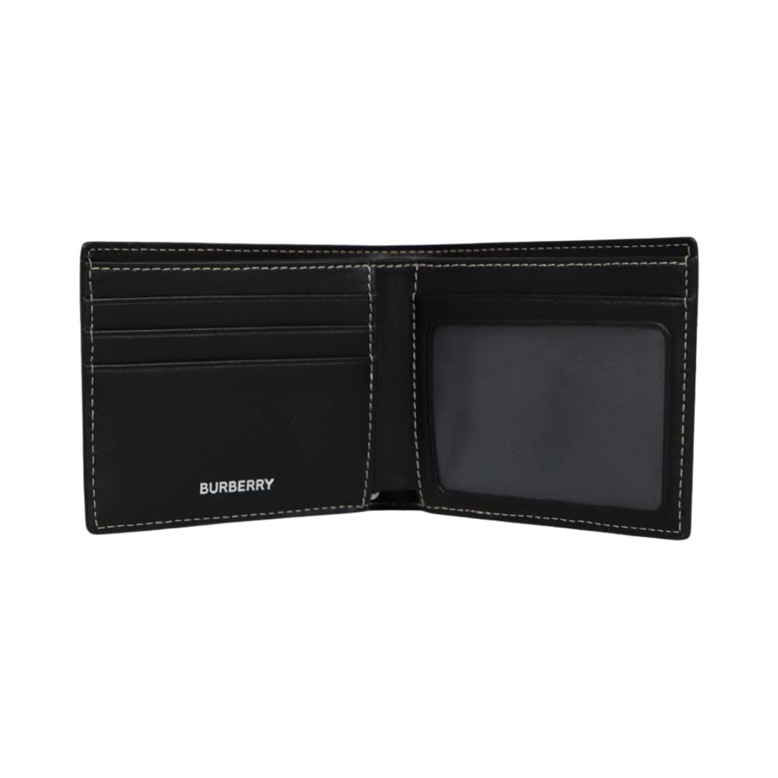 버버리 체크 레더 ID 반지갑 다크 버치 브라운(Burberry Check Leather Bifold ID Wallet Dark Birch Brown) - 2