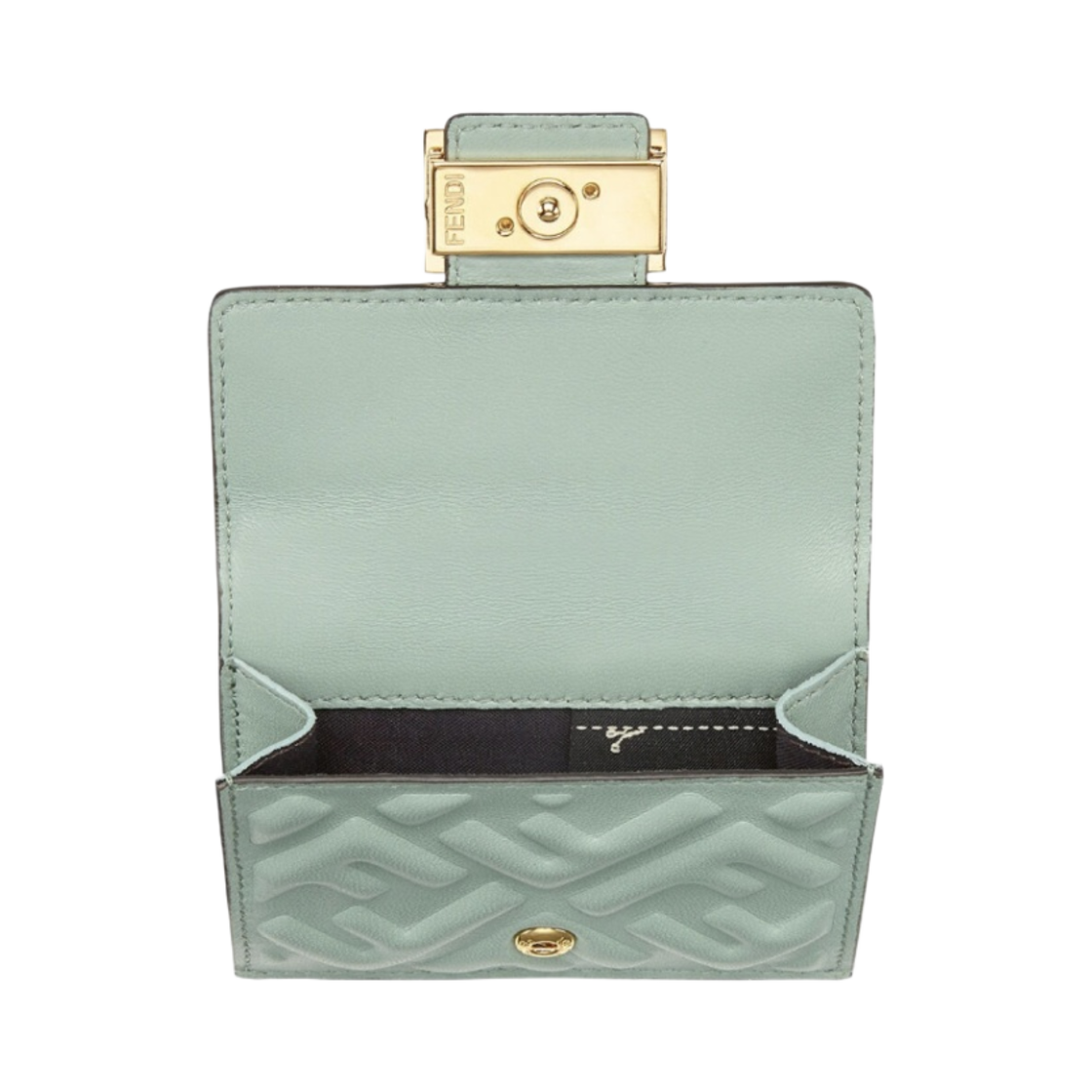 8M0395AAJDF03HW Fendi Baguette Micro Tri-Fold Wallet Mint Green - #4