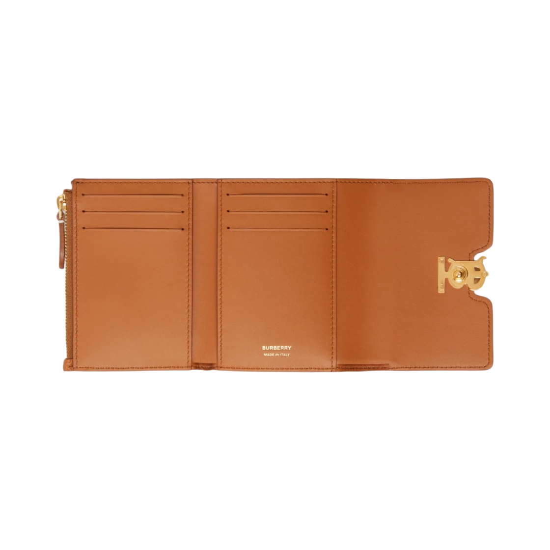 버버리 그레이니 레더 TB 폴딩 지갑 웜 러셋 브라운(Burberry Grainy Leather TB Folding Wallet Warm Russet Brown) - 2