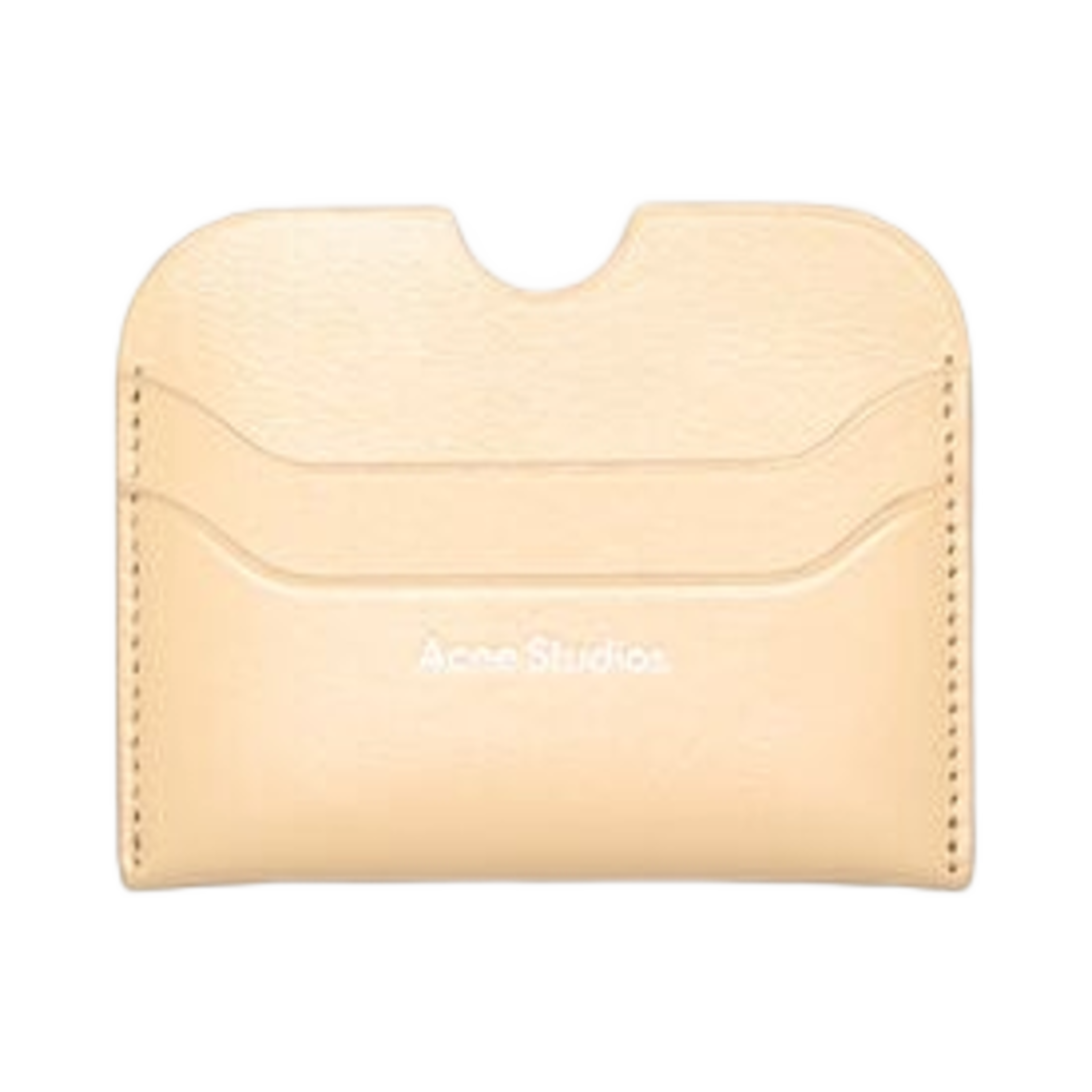 CG0274-ABV Acne Studios Leather Card Holder Vanilla Yellow
