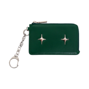 For Appeal Sparkle Star Zipper Card Wallet Deep Green