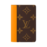 Louis Vuitton Pocket Organizer Monogram Macassar Saffron Orange
