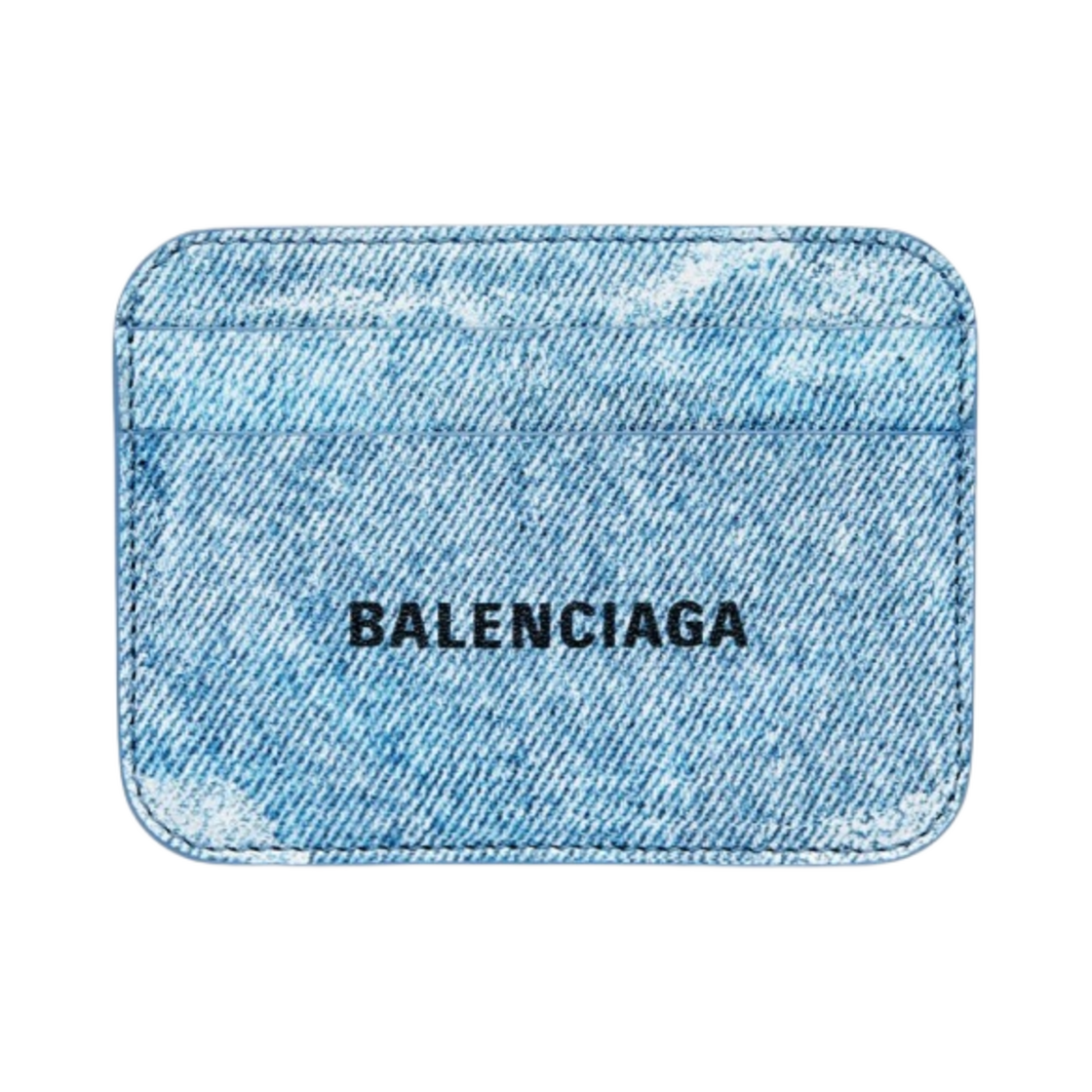 발렌시아가 캐쉬 카드 홀더 데님 프린트 블루(Balenciaga Cash Card Holder Denim Print Blue) - 1
