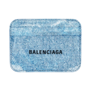 Balenciaga Cash Card Holder Denim Print Blue