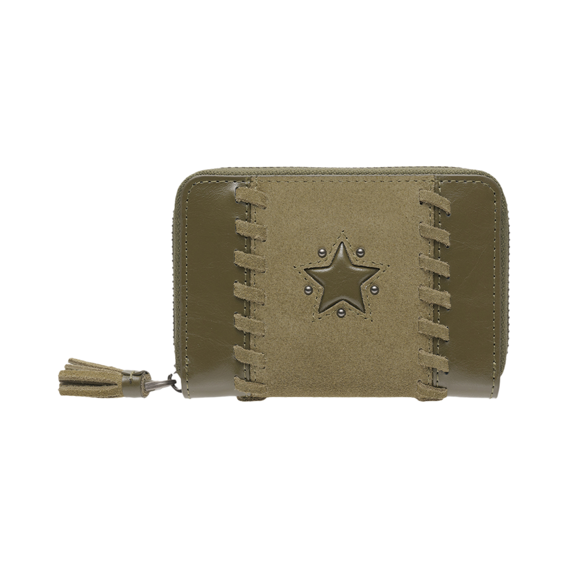 르마스크 노바 테슬 지퍼 웨스턴 카드지갑 카키(Le Masque Nova Tessle Zipper Western Card Wallet Khaki)