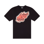 Diesel T-Just-E43 T-Shirt with Graphic Logo Print Black
