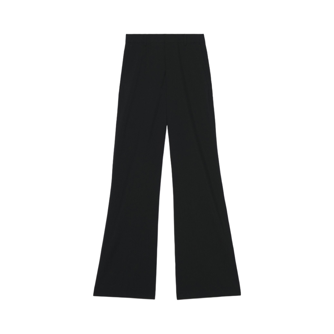 (W) 아미 플레어 핏 트라우저 블랙((W) AMI Flare Fit Trousers Black) - 1
