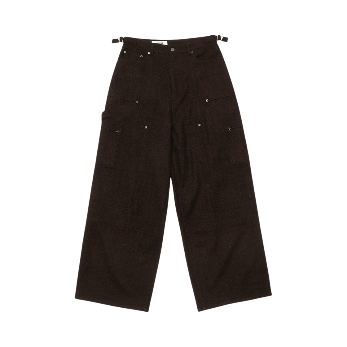 알렌느 카펜터 카고 울 팬츠 브라운