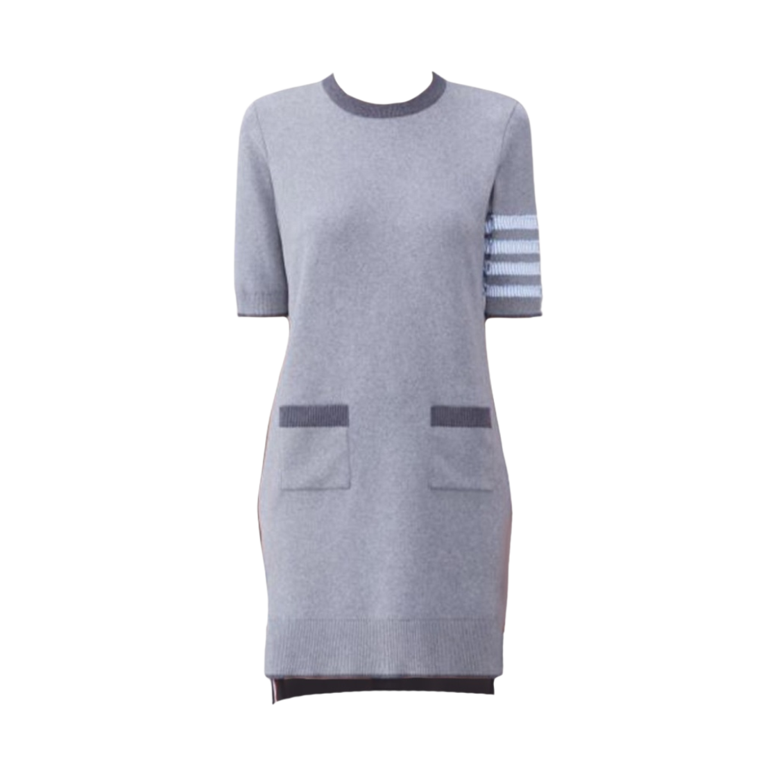 (W) 톰브라운 밀라노 시어서커 사선 미니 드레스 그레이((W) Thom Browne Milano Seersucker 4-Bar Mini Dress Grey)