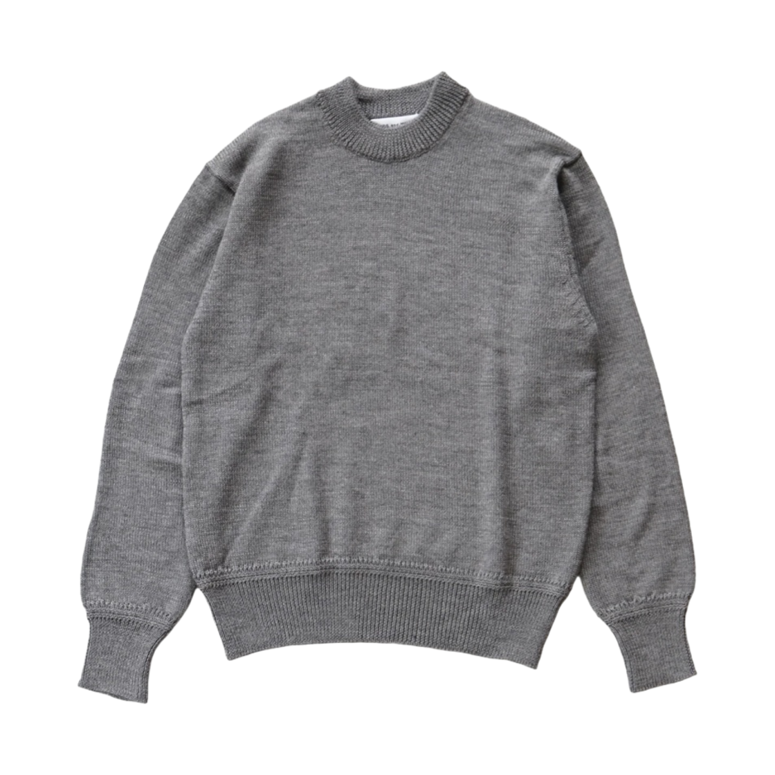 - Ends and Means Merino Wool Crew Neck Knit Mix Gray