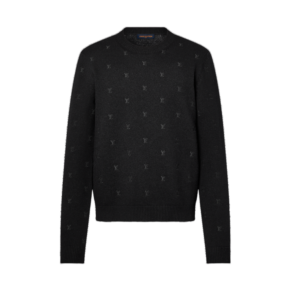 루이비통 자수 시그니처 메리노 크루넥 블랙(Louis Vuitton Embroidered Signature Merino Crewneck Black)