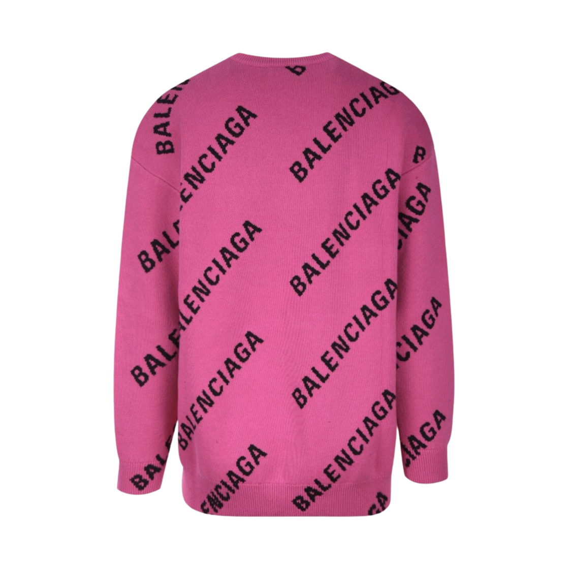 (W) 발렌시아가 올오버 로고 크루넥 니트 핑크((W) Balenciaga Allover Logo Crewneck Knit Pink) - 2