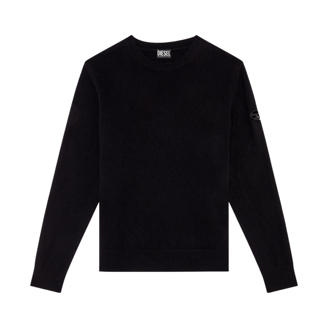 디젤 K-올비 자수 D 로고 스웨터 블랙(Diesel K-Olby Sweater with Embroidered D Logo Black) - 1
