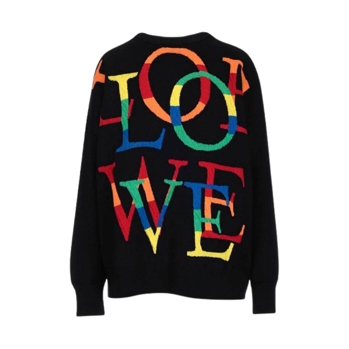 S359Y14K63-1489 (W) Loewe Rainbow Logo Knit Black