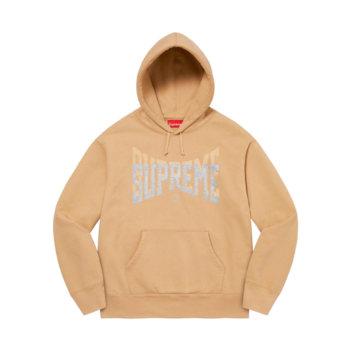 슈프림 라인스톤 쉐도우 후드 스웨트셔츠 다크 탄 - 22FW(Supreme Rhinestone Shadow Hooded Sweatshirt Dark Tan - 22FW) - 1