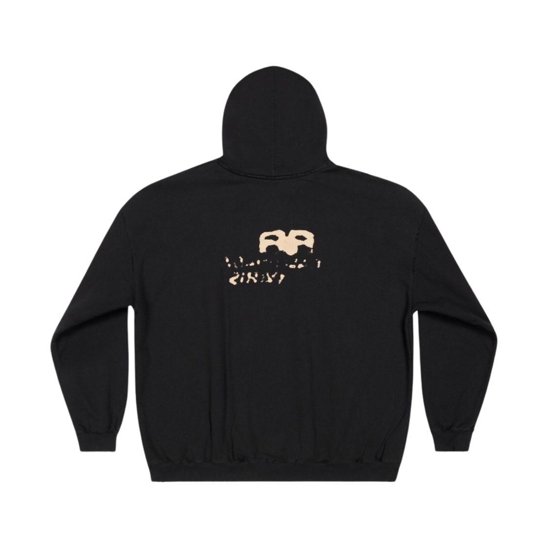 발렌시아가 핸드 드로운 BB 아이콘 후드 라지 핏 블랙(Balenciaga Hand Drawn BB Icon Hoodie Large Fit Black) - 2