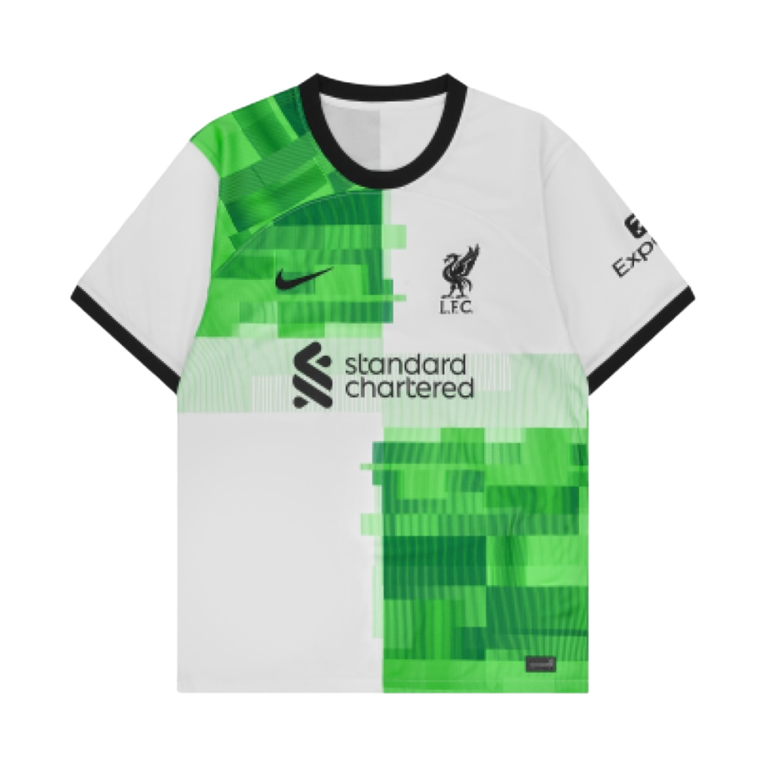 나이키 리버풀 FC 2023/24 드라이핏 스타디움 어웨이 저지 화이트 그린 스파크 (논 마킹 버전)