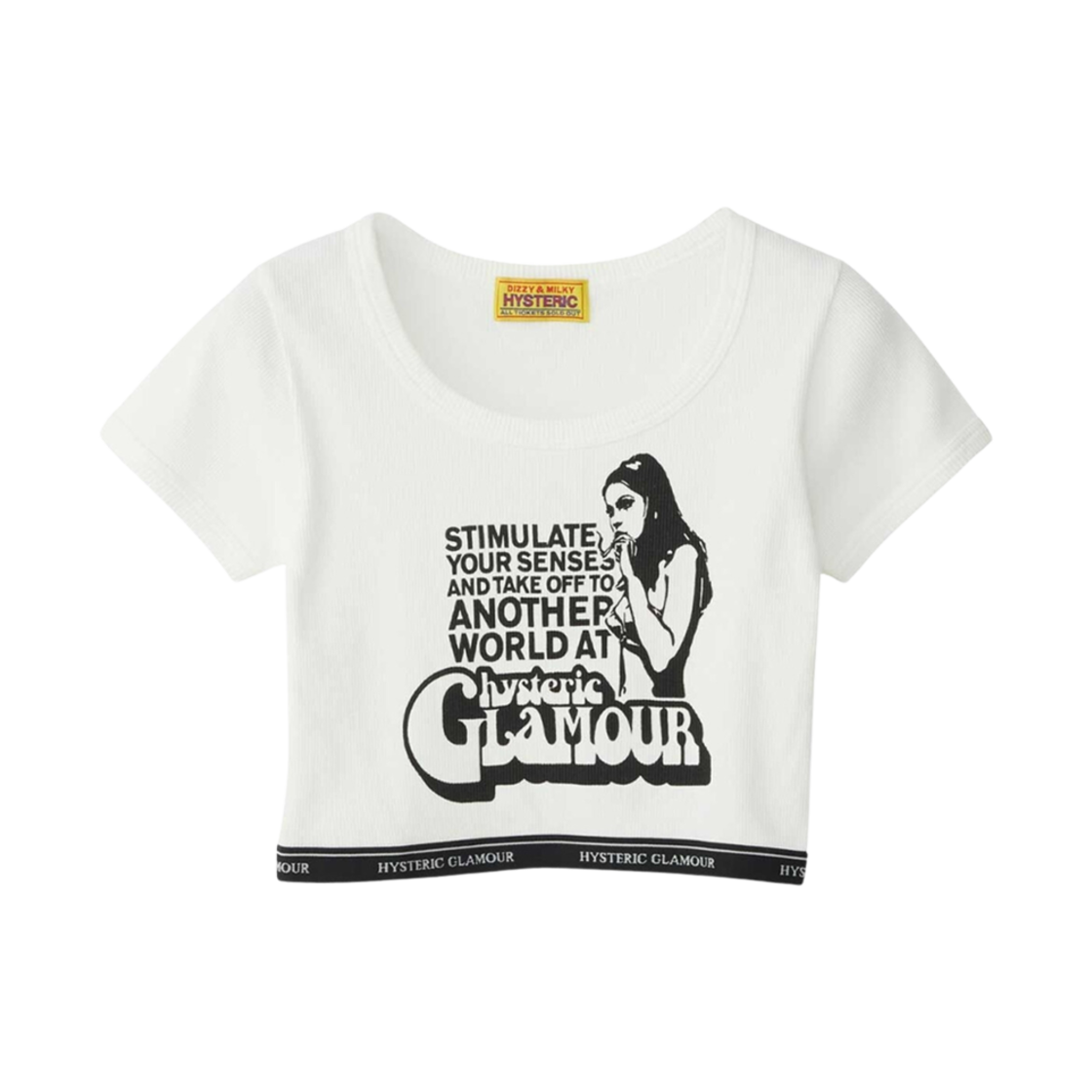 01241CT22 (W) Hysteric Glamour Smoking Girl Chibi T-Shirt White