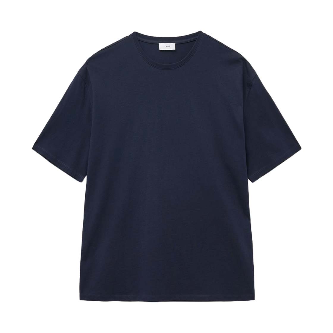 TNTS5E206N2 TNGT Semi Over-fit Essential Round T-Shirts Navy