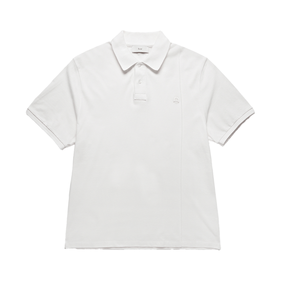 UDTS5B122OW_M_ [5/26 예약배송] Dunst Unisex Leather Logo Polo Shirt Off White