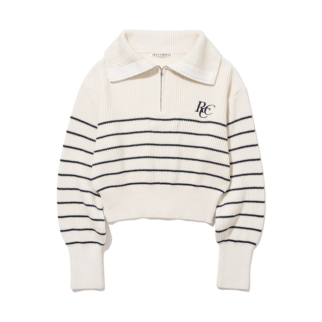 R2AT121STF ROCCI ROCCI RCC Knit Half Zipup Stripe
