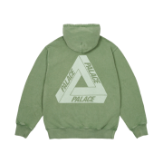 Palace Pigment Wash Tri-Ferg Zip  Hood Green - 24SS