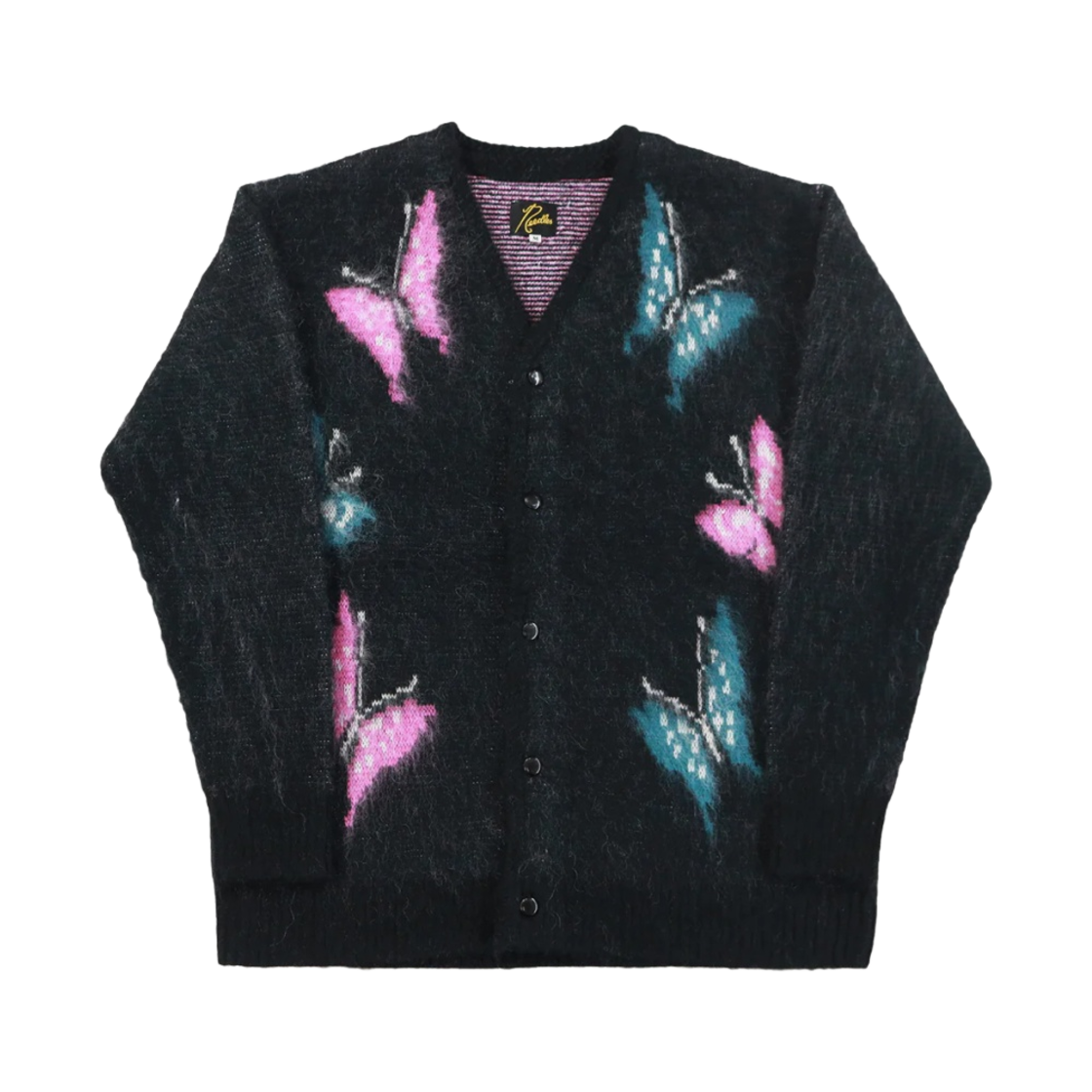 니들스 x 더 갤러리 박스 모헤어 빠삐용 가디건 블랙 - 더 갤러리 박스