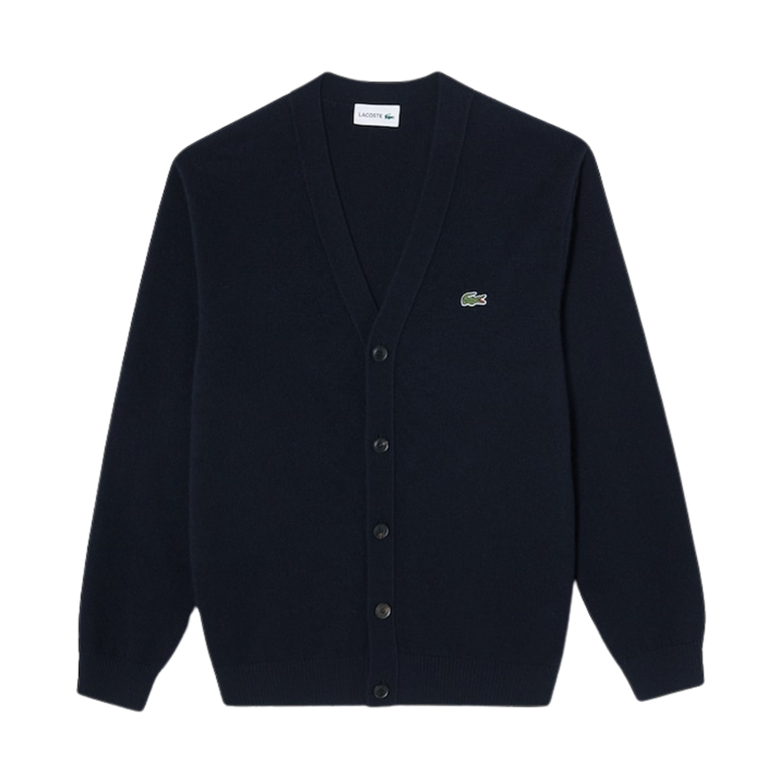 AH560E-54N-166 Lacoste Basic V-Neck Cardigan Navy Blue